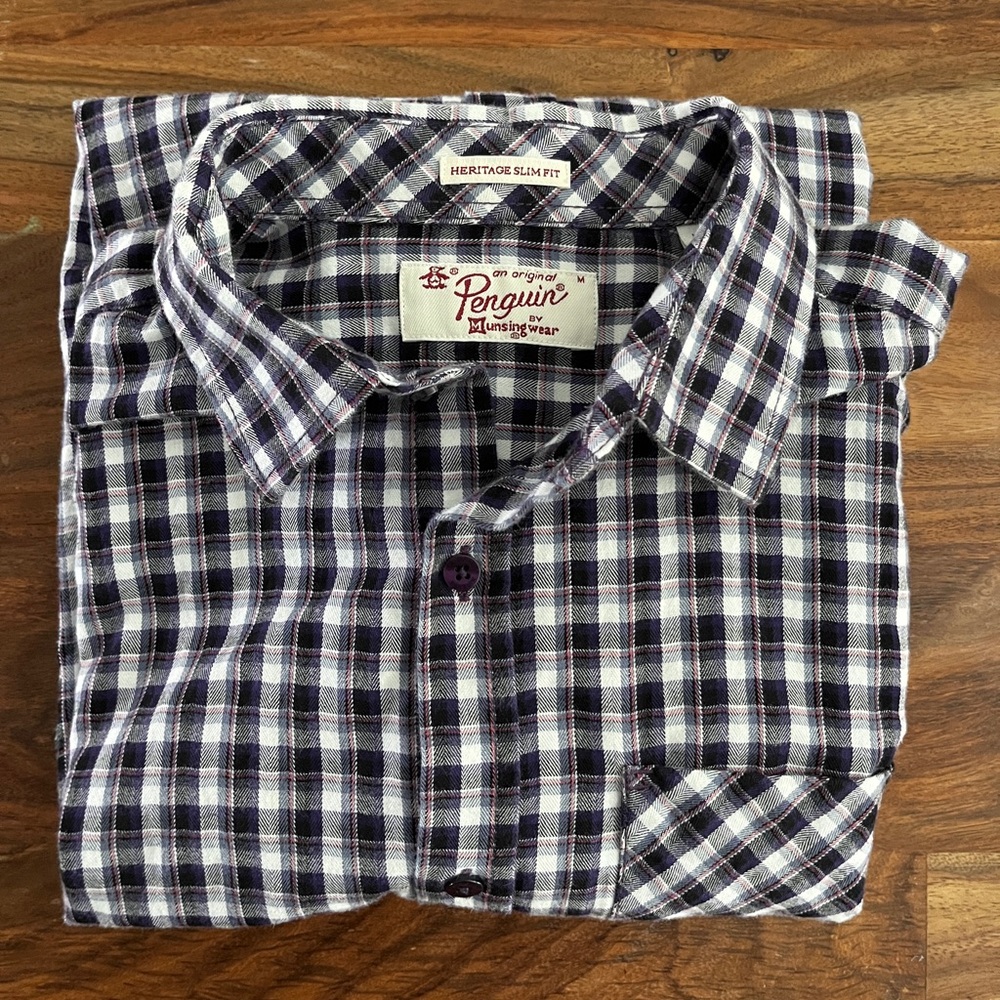 Penguin Munsingwear Button Down Shirt Mens Sz M Heritage Slim Fit - Picture 1 of 5